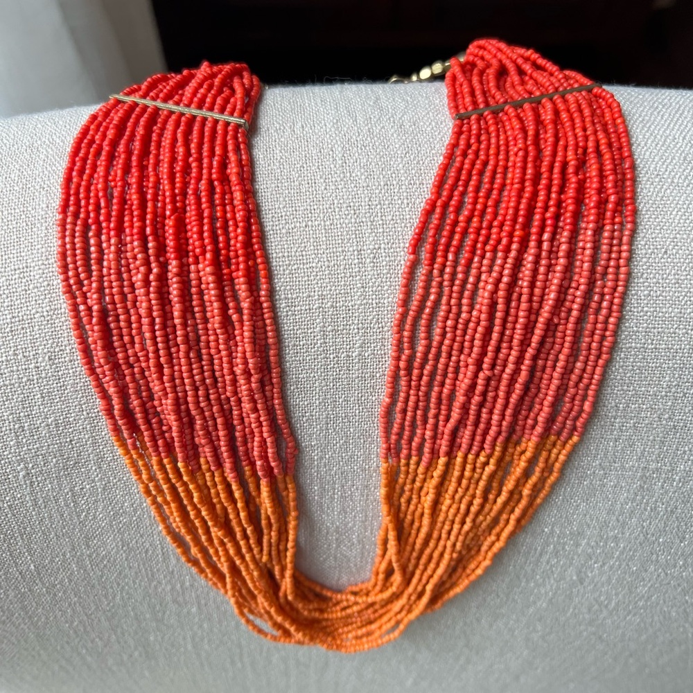 Adjustable hombre beaded necklace